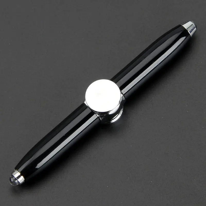 1pcs Creative Multi-Function LED Rotate Decompression Gyroscope Metal Ballpoint Pen Fashion Office School Supplies Writing Pens serve a voce