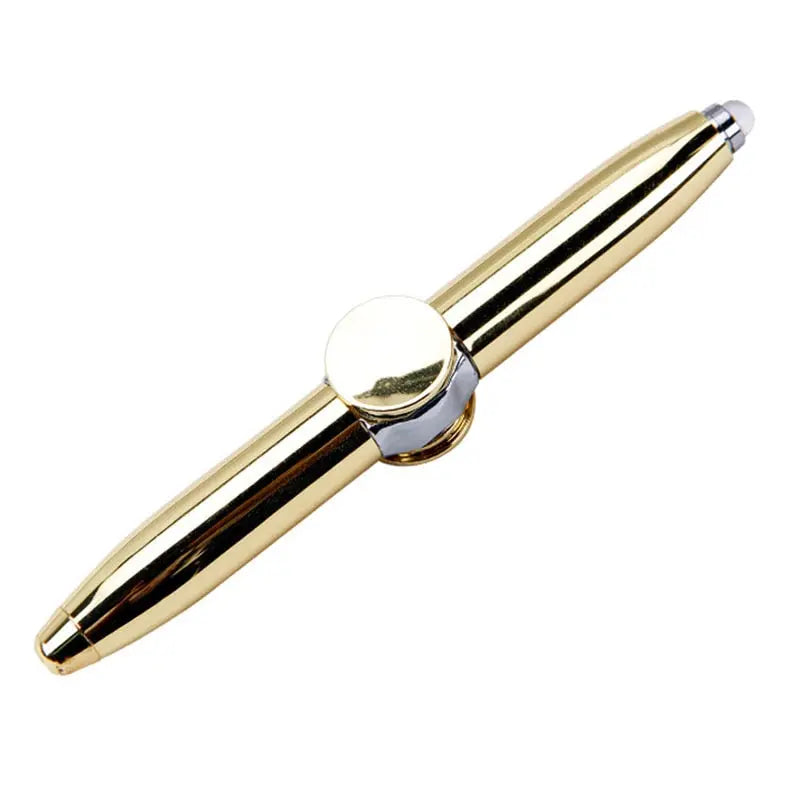 1pcs Creative Multi-Function LED Rotate Decompression Gyroscope Metal Ballpoint Pen Fashion Office School Supplies Writing Pens serve a voce