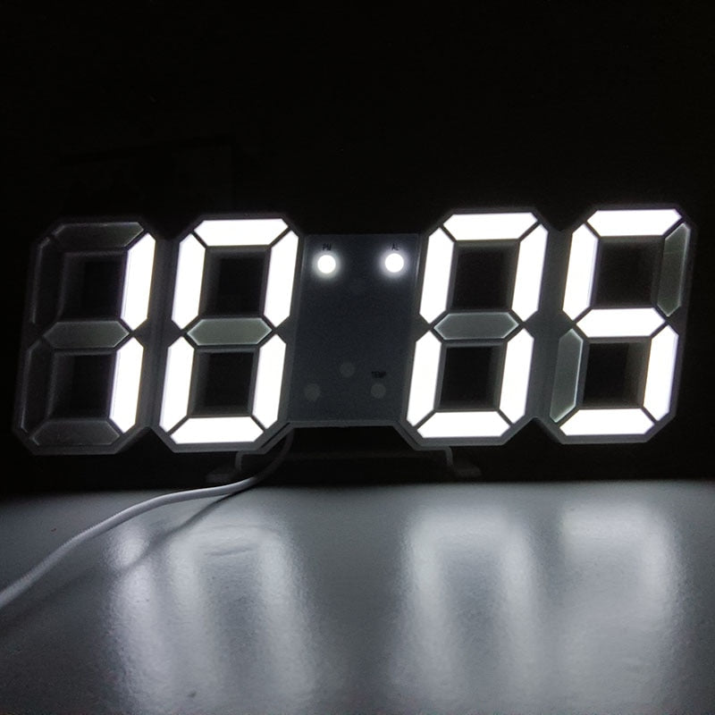 LED Digital Clocks Alarm Nordic Wall Clocks Hanging Watch Snooze Table Clocks Calendar Thermometer Electronic Digital Clocks serve a voce